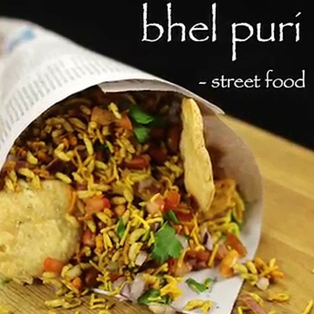 bhel puri recipe _ mumbai bhelpuri recipe _ bhel poori - street food of india
