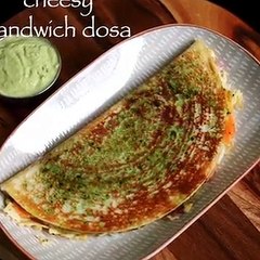 cheesy sandwich dosa recipe _ sandwich uttapam recipe