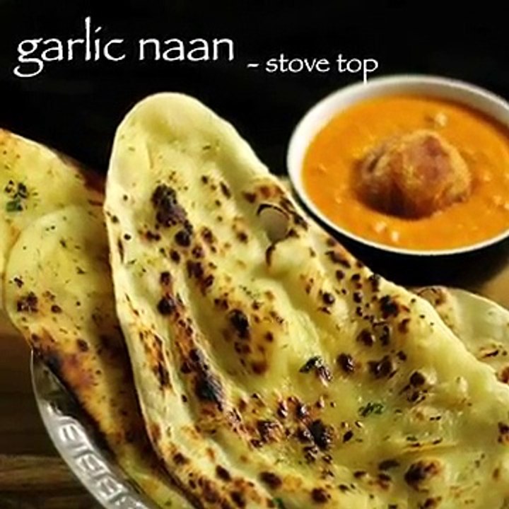 garlic naan recipe _ garlic butter naan recipe on tawa – stove top