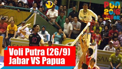 Voli Indoor - (Putra) Jawa Barat VS Papua, Senin (26/9)