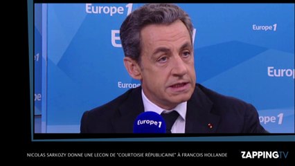 Nicolas Sarkozy donne une leçon de "courtoisie républicaine" à François Hollande