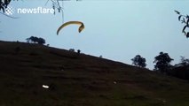 This is why you should always wear a helmet while paragliding