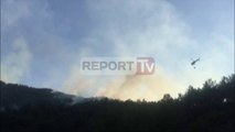 Report TV - Mirditë, zjarr i fuqishëm në masivin pyjor të Oroshit,ndërhyn ushtria