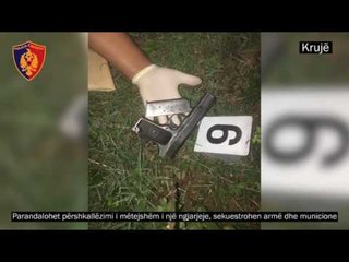 Report TV - Krujë,vëllezërit konfliktohen me armë me 32-vjeçarin,prangosen nga policia