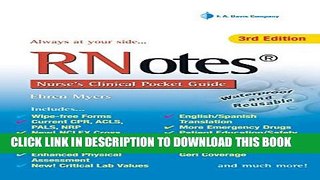 [PDF] RNotes(tm): Nurse s Clinical Pocket Guide Full Collection