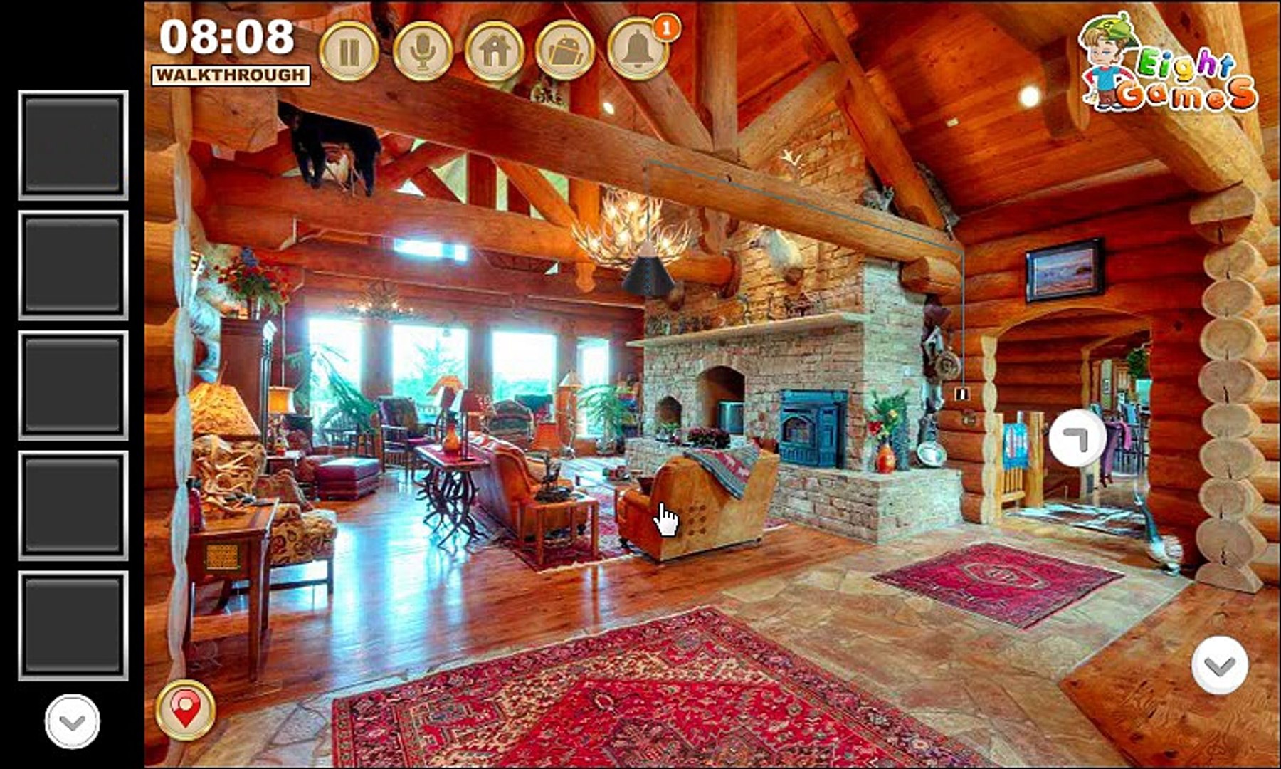 ⁣EG Wooden Living Room Escape Game Online