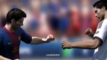 Ronaldo fighting Messi in FIFA
