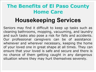 Home Care Services for El Paso County Seniors