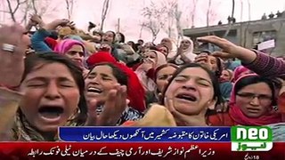 American Girl Crying on Killings in Kashmir