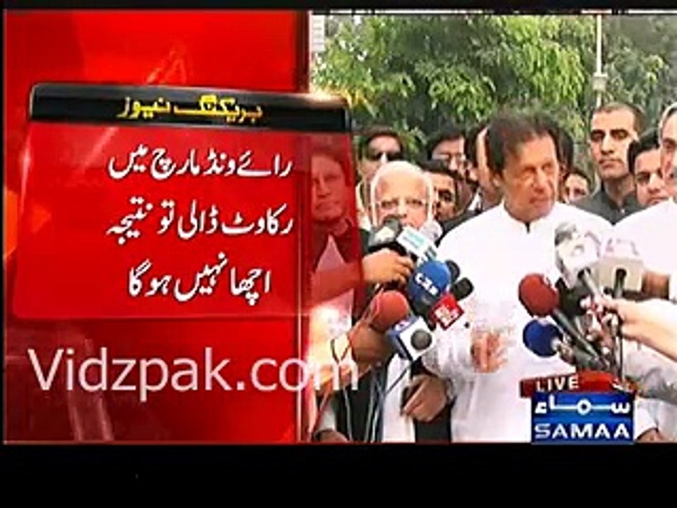 Imran Khan replies to the allegations from PMLN that Imran Khan is being a hurdle in CPEC project.