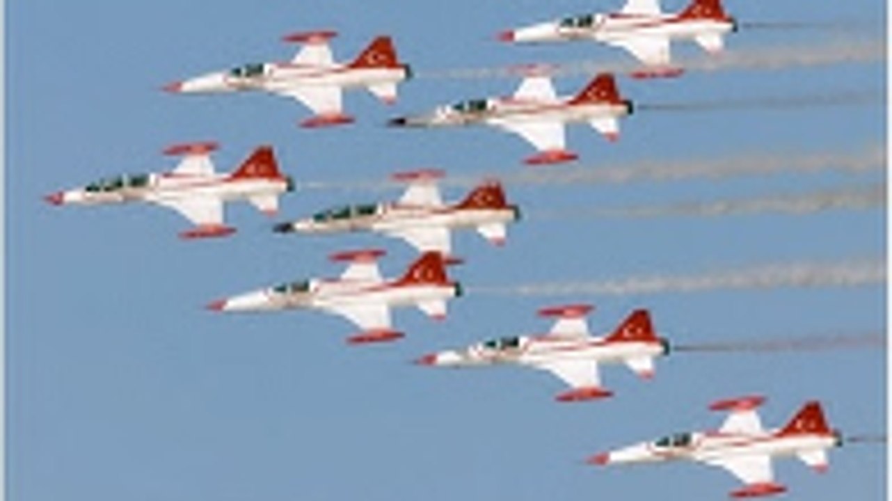 PAF officers performs Air show in Aviation Expo held in PAF museum Karachi