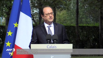 Hollande: acampamento de Calais deve ser desmantelado