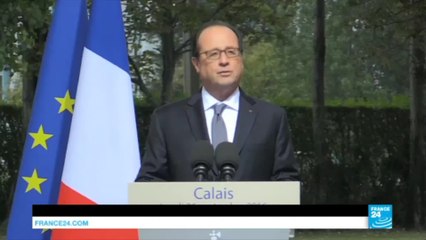 François Hollande à Calais : "Nous devons démanteler définitivement la jungle"