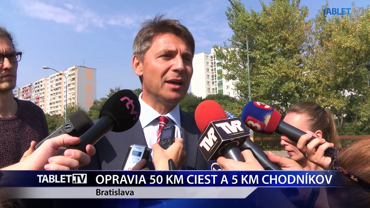 BRATISLAVA: V tomto roku mesto opraví 50 kilometrov ciest, nevynechá ani chodníky 