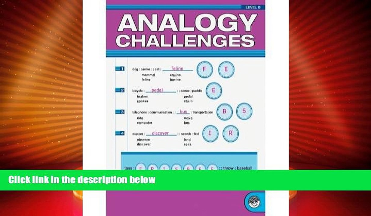 Big Deals  MindWare Analogy Challenges: Level B  Best Seller Books Most Wanted