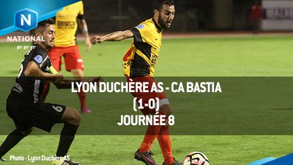 J8 : Lyon Duchère AS - CA Bastia (1-0), le résumé