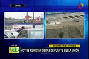 Hoy se reinician obras en puente Bella Unión