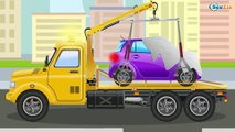 Fire truck and police car, and the Wheel Thief in the town | Cartoon for children