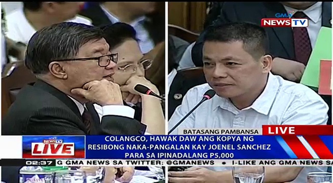 Herbert Colangco Testimony against De Lima September 20 2016