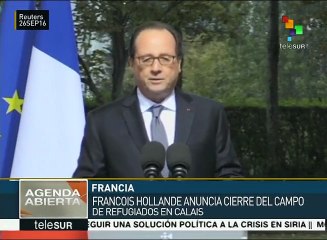 Presidente francés ordena cerrar el campo de refugiados de Calais