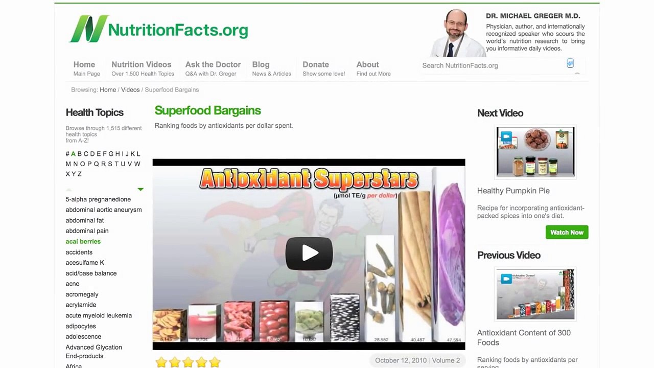 Clinical Studies on Acai Berries
