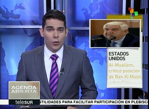 Critica Canciller sirio a Ban Ki-moon por acusar a Siria sin pruebas