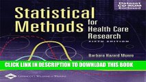 [PDF] Statistical Methods for Health Care Research Full Online