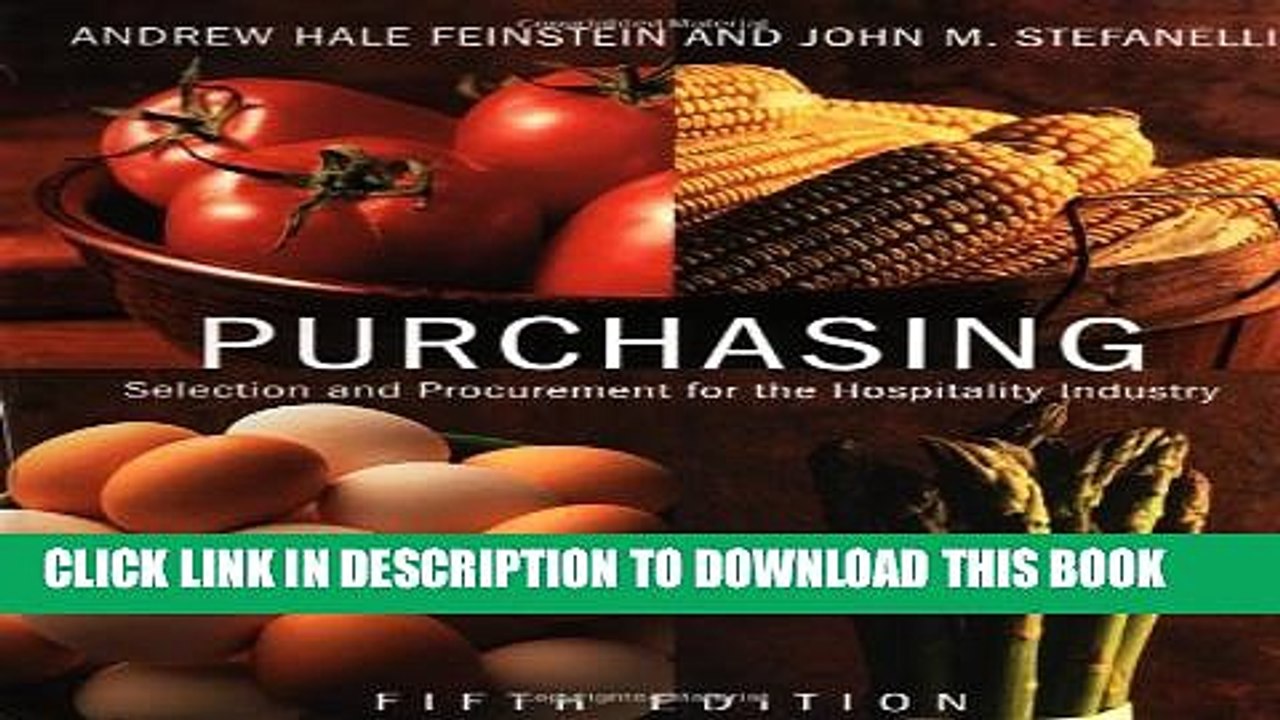 [PDF] Purchasing: Selection and Procurement for the Hospitality Industry, 5th Edition Full Online