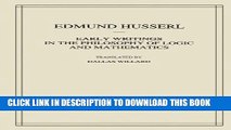 [Read PDF] Early Writings in the Philosophy of Logic and Mathematics (Husserliana: Edmund Husserl