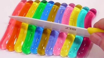 How to Make 'Soft Stick Colors Jelly Pudding Gummy',  Learn Colors Glitter Slime Poop