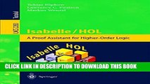 [Read PDF] Isabelle/HOL: A Proof Assistant for Higher-Order Logic (Lecture Notes in Computer