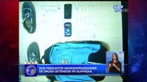 Dos presuntos microexpendedores de droga detenidos en Guayaquil
