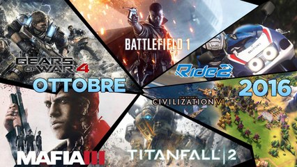 I giochi del mese di Ottobre 2016