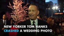 Tom Hanks crashed a wedding photo shoot in Central Park