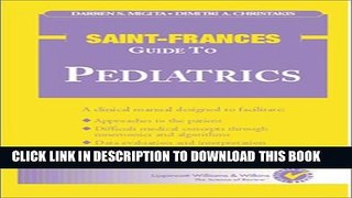 [PDF] The Saint-Frances Guide to Pediatrics Full Online