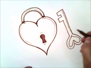 como dibujar un corazon con llave - Vídeo Dailymotion