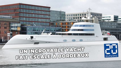 Un yacht incroyable fait escale sur la Garonne à Bordeaux