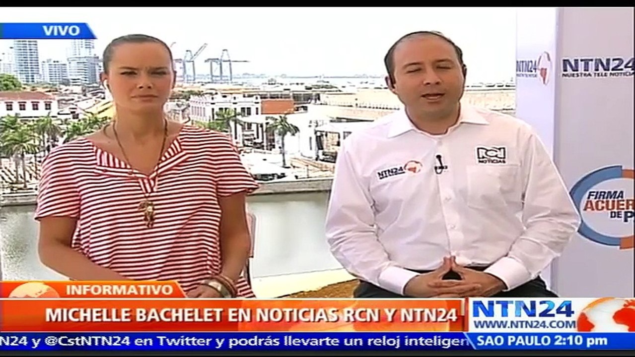 Bachelet a NTN24: Espero que acuerdo de paz con las FARC sea un incentivo para que el ELN inicie sus conversaciones