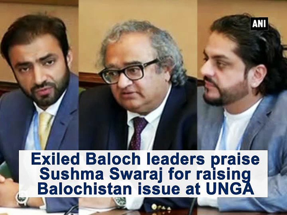Exiled Baloch leaders praise Sushma Swaraj for raising Balochistan issue at UNGA
