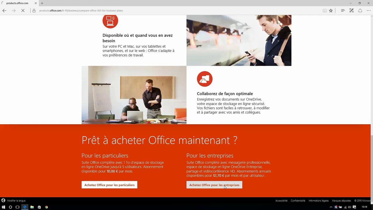 Les différents plans Office 365
