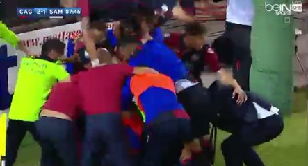 Federico Melchiorri Amazing Goal - Viviano Ohhh OUT - Cagliari Calcio 2-1 UC Sampdoria (26/09/2016)