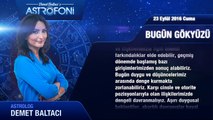 23 Eylül 2016 Cuma Bugün Gökyüzü