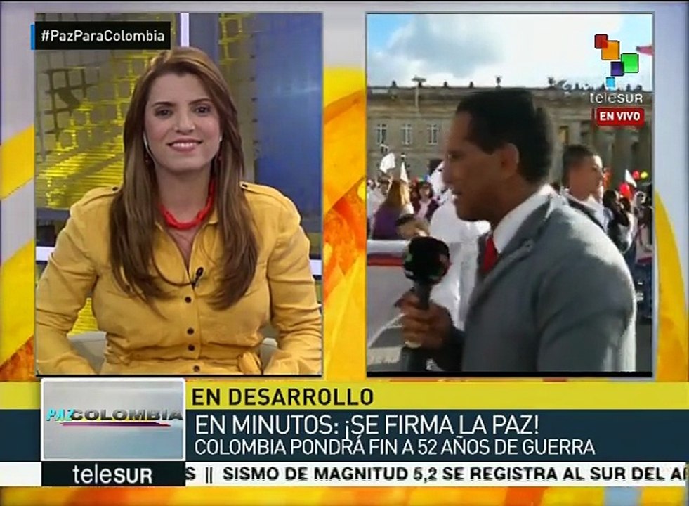 Ambiente festivo en Colombia por la próxima firma de la paz