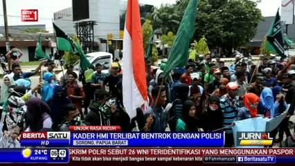 Demo Massa HMI di Mapolres Sorong Ricuh