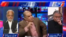 Ephedrine ke case ka bhi phir faisla hona chahiye - PTI's Ijaz Ch insult and provoke Hanif Abbasi in live show