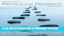 New Book Methods in Behavioral Research