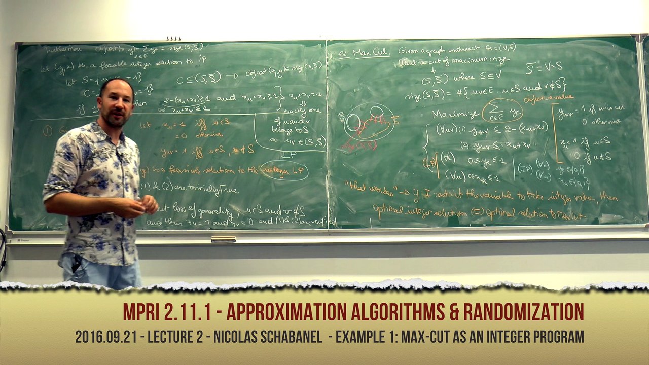 [2016 MPRI 2.11.1] 2. Mathematical Programming 1: Linear Programming & Randomized Rounding (2016/9/21)