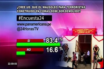 Encuesta 24: 83.4% cree que se debe demoler el mausoleo para terroristas ubicado en Comas