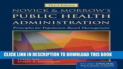 [PDF] Novick     Morrow s Public Health Administration: Principles for Population-Based Management