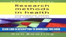 [PDF] Research Methods in Health: Investigating Health and Health Services Popular Online